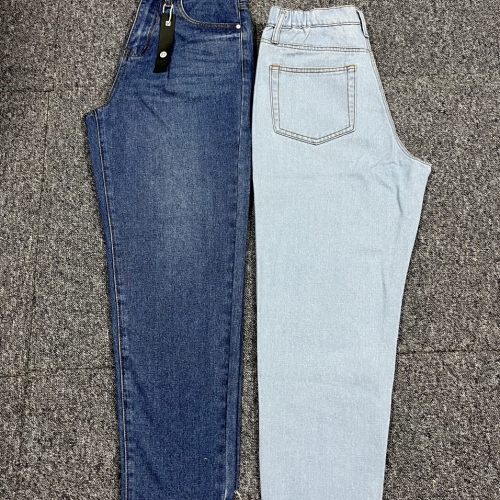 Quần jeans boy lưng thun cắt lai sau wash #049