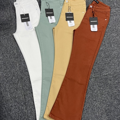 Quần jeans ống loe lỡ 4 màu #018